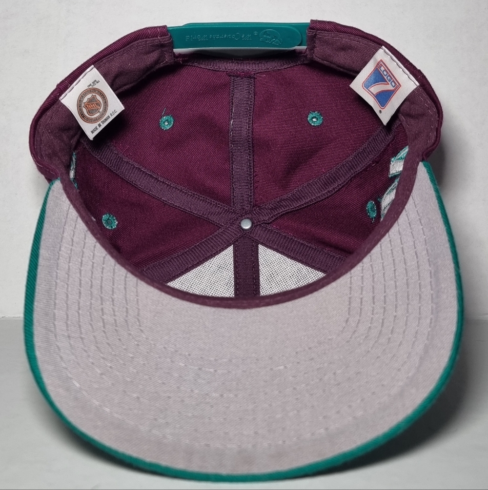Vintage 90s Anaheim Ducks Spellout Logo7 Hat Cap Snapback NHL Hockey 🔥 - Picture 5 of 5